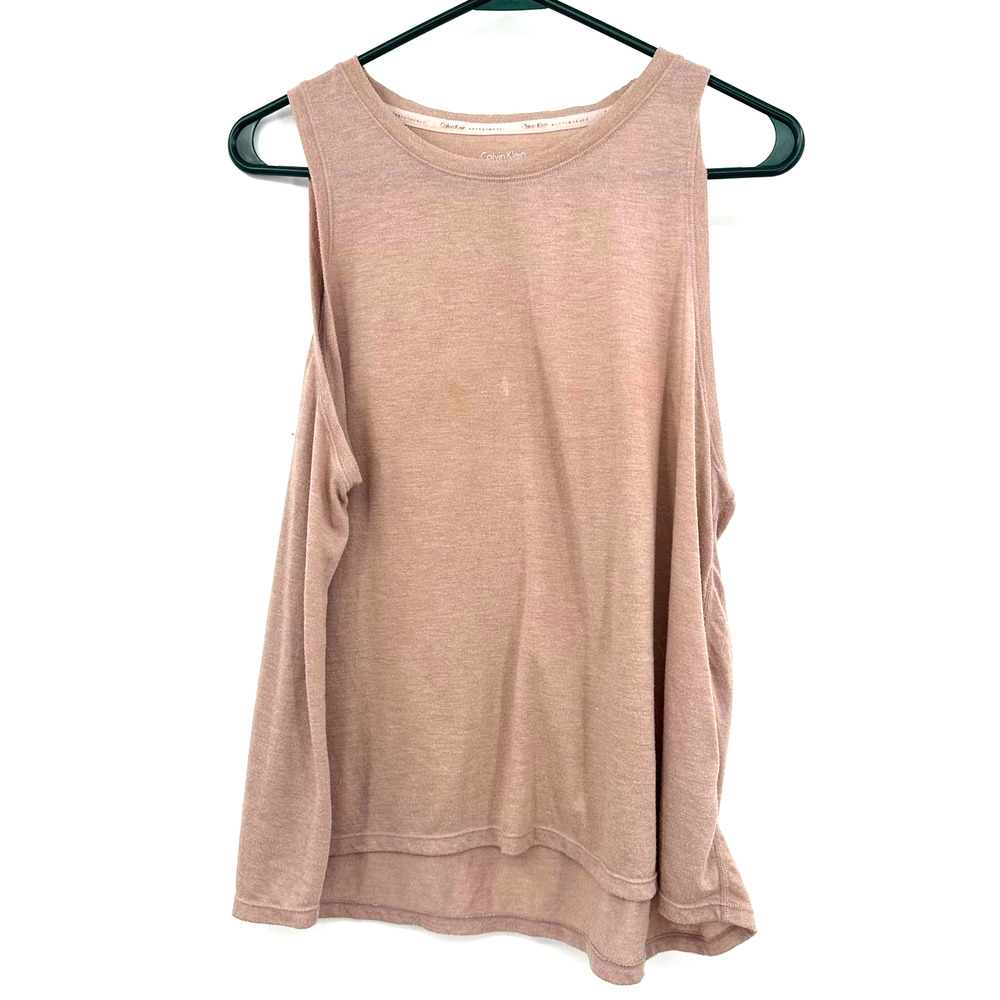 Calvin Klein performance line tank top‎ size large wicking peach pink color